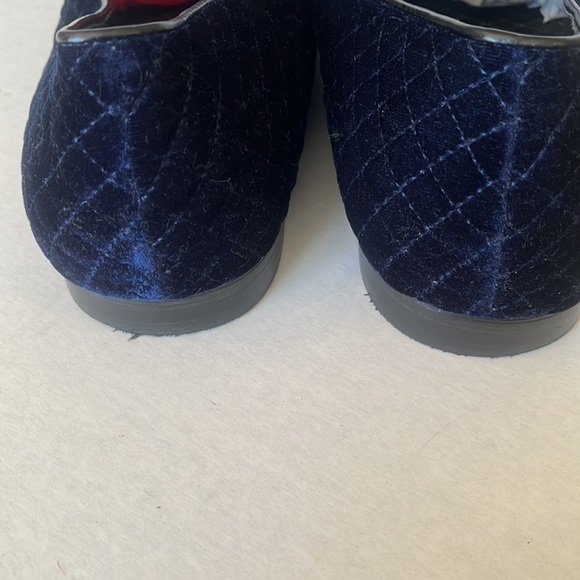 Giorgio Brutini Navy Quilted Velour SlipOns Size 15 - Picture 3 of 7